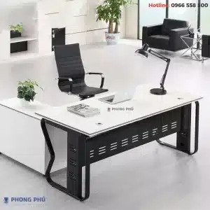 Bàn giám đốc chân sắt 1m6 Bernie B03