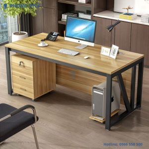 Bàn giám đốc chân sắt hiện đại 1m4 BCS1407